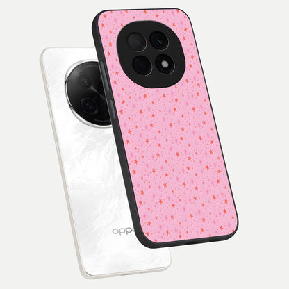  Cosmic Pink Sparkle phone case For Oppo F29 Pro 5G showing premium glass back cover with detailed artwork