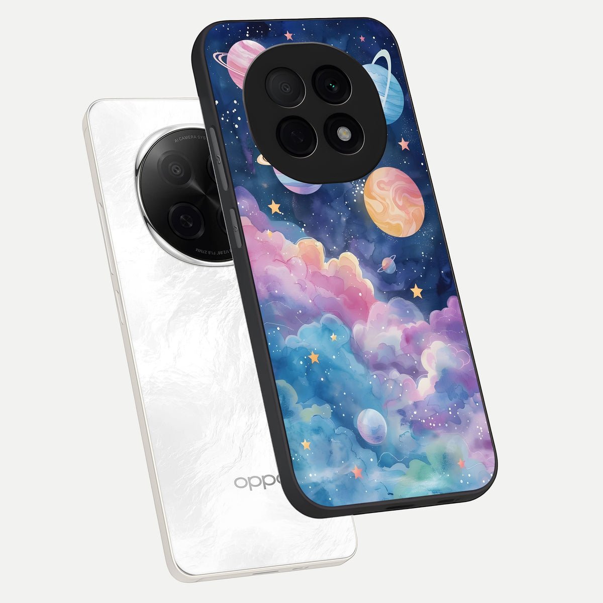  Cosmic Planet Dreams phone case For Oppo F29 Pro 5G showing premium glass back cover with detailed artwork
