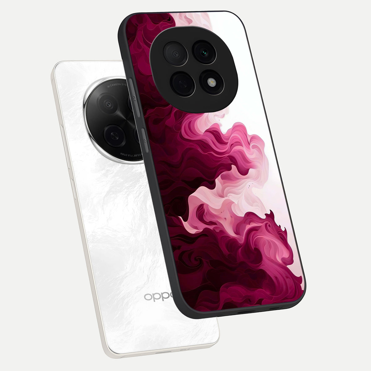  Crimson Wave Flow phone case For Oppo F29 Pro 5G showing premium glass back cover with detailed artwork