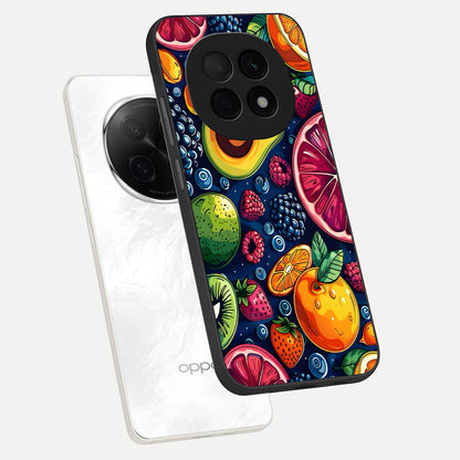  Cute Fruits Art phone case For Oppo F29 Pro 5G showing premium glass back cover with detailed artwork