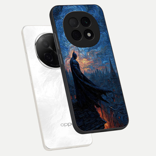  Dark Knight Dusk phone case For Oppo F29 Pro 5G showing premium glass back cover with detailed artwork