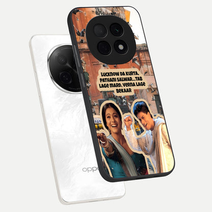  Desi Retro Vibes phone case For Oppo F29 Pro 5G showing premium glass back cover with detailed artwork