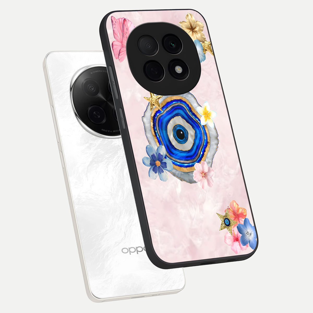  Divine Aura Bloom phone case For Oppo F29 Pro 5G showing premium glass back cover with detailed artwork
