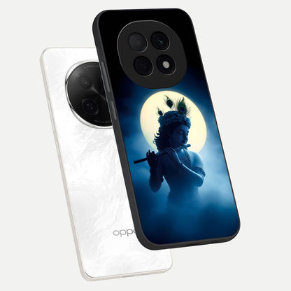  Divine Moon Flute phone case For Oppo F29 Pro 5G showing premium glass back cover with detailed artwork
