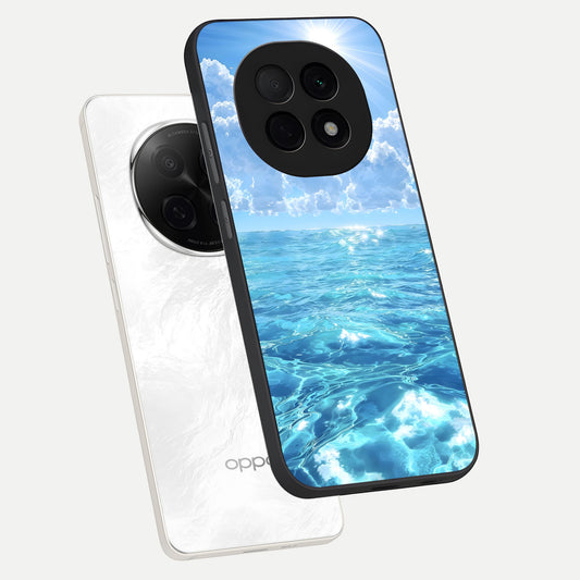  Endless Ocean Horizon phone case For Oppo F29 Pro 5G showing premium glass back cover with detailed artwork