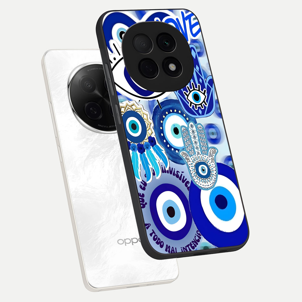  Evil Eyes Dream phone case For Oppo F29 Pro 5G showing premium glass back cover with detailed artwork