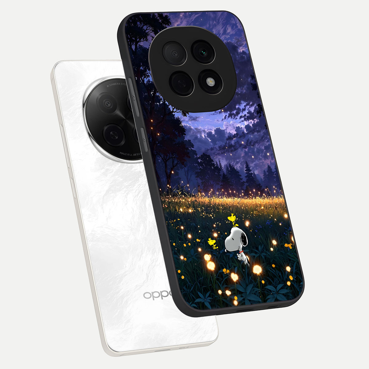  Firefly Meadow Magic phone case For Oppo F29 Pro 5G showing premium glass back cover with detailed artwork