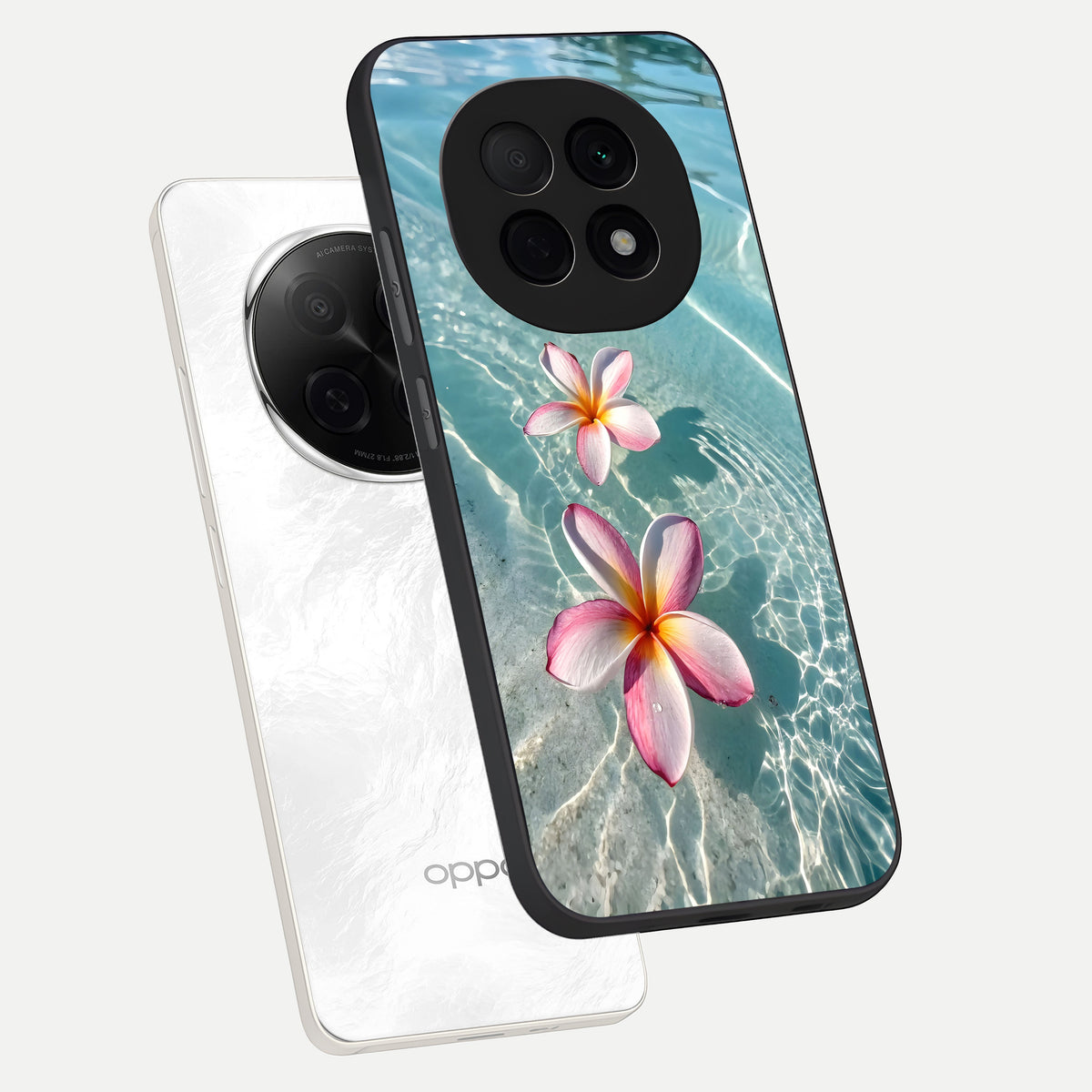  Floating Bloom Bliss phone case For Oppo F29 Pro 5G showing premium glass back cover with detailed artwork