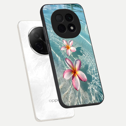  Floating Bloom Bliss phone case For Oppo F29 Pro 5G showing premium glass back cover with detailed artwork