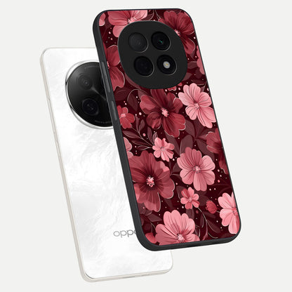  Flower Blush Bloom phone case For Oppo F29 Pro 5G showing premium glass back cover with detailed artwork