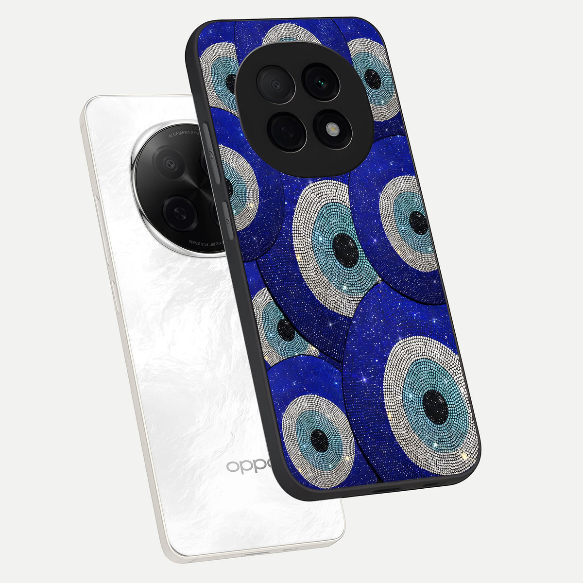 Galaxy Eye Flow phone case For Oppo F29 Pro 5G showing premium glass back cover with detailed artwork