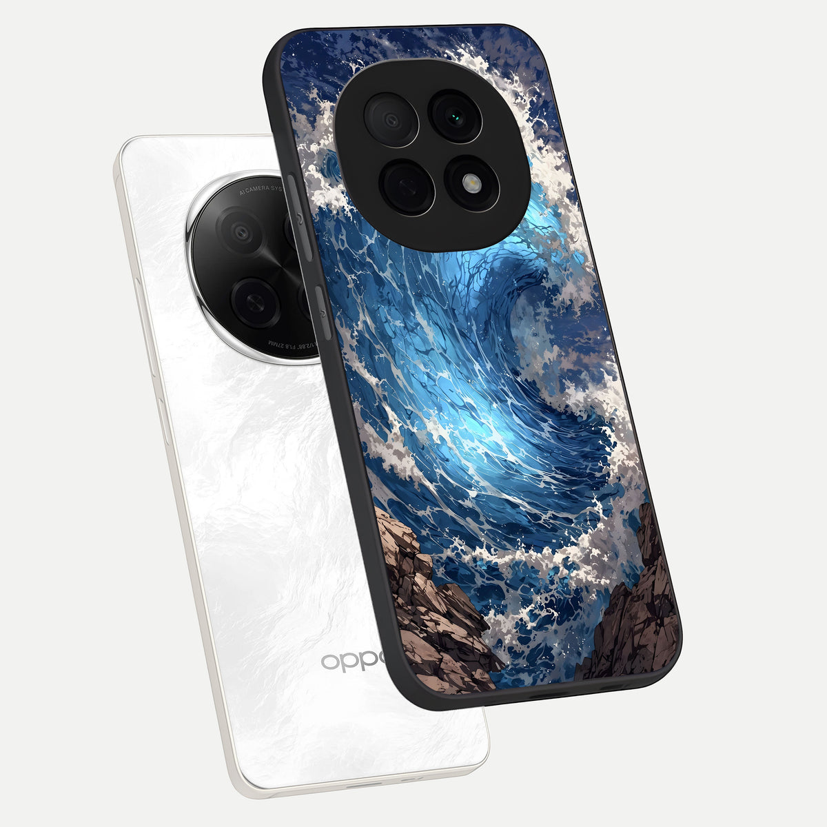 Giant Ocean Wave phone case For Oppo F29 Pro 5G showing premium glass back cover with detailed artwork