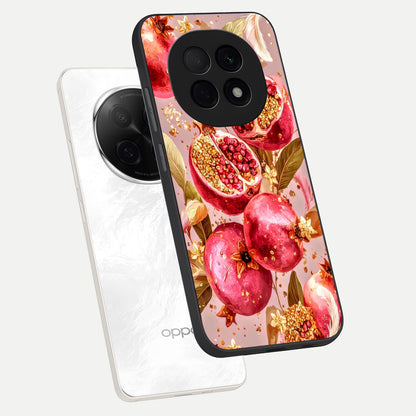  Golden Bloom Glow phone case For Oppo F29 Pro 5G showing premium glass back cover with detailed artwork