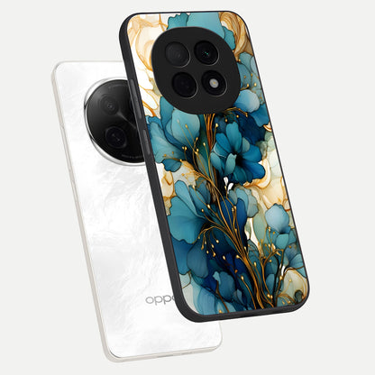  Golden Bloom Symphony phone case For Oppo F29 Pro 5G showing premium glass back cover with detailed artwork