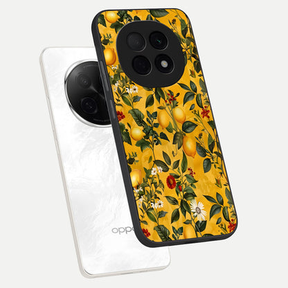  Golden Lemon Field phone case For Oppo F29 Pro 5G showing premium glass back cover with detailed artwork