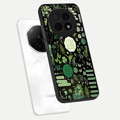  Green Mandala Pattern phone case For Oppo F29 Pro 5G showing premium glass back cover with detailed artwork