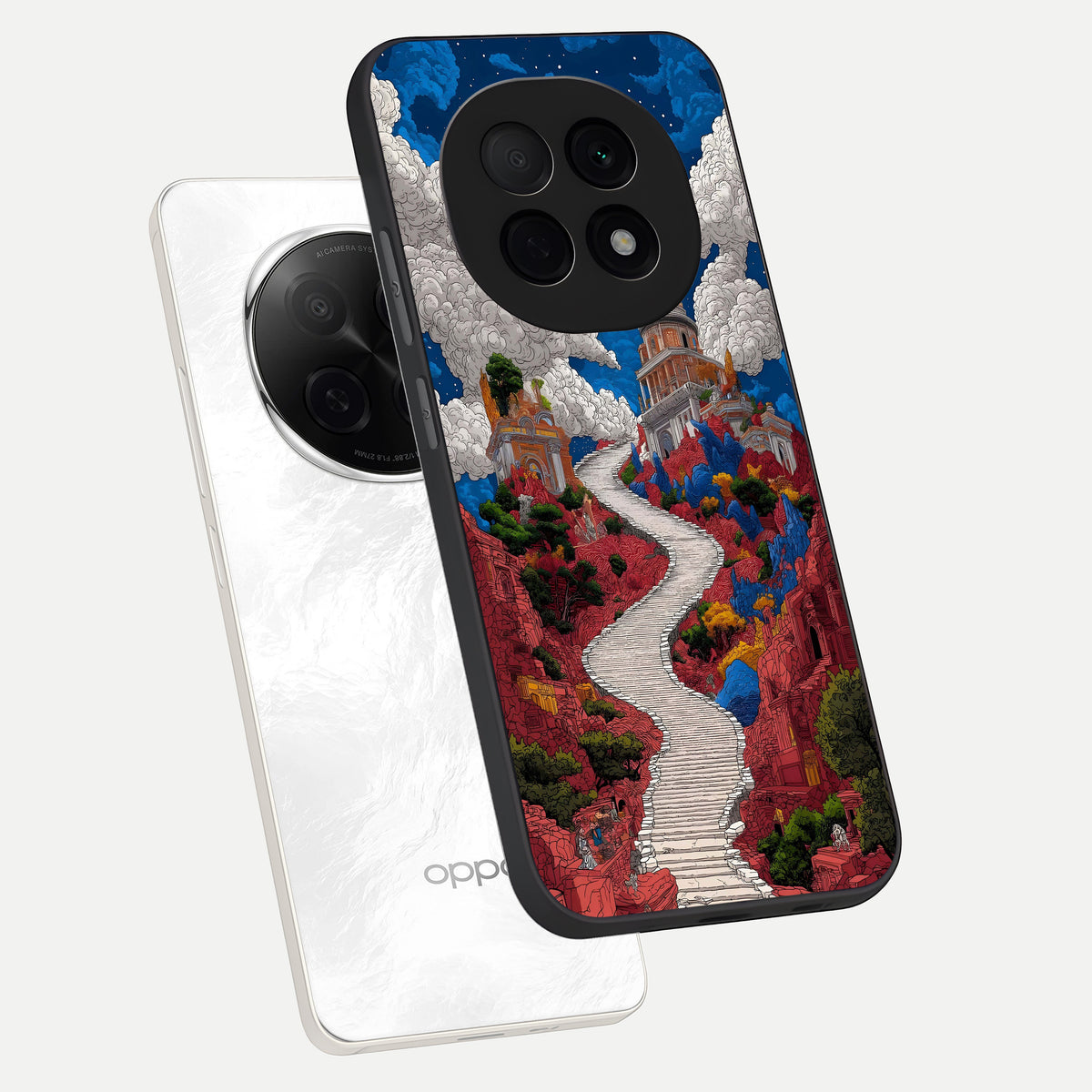  Heavenly Moon Path phone case For Oppo F29 Pro 5G showing premium glass back cover with detailed artwork