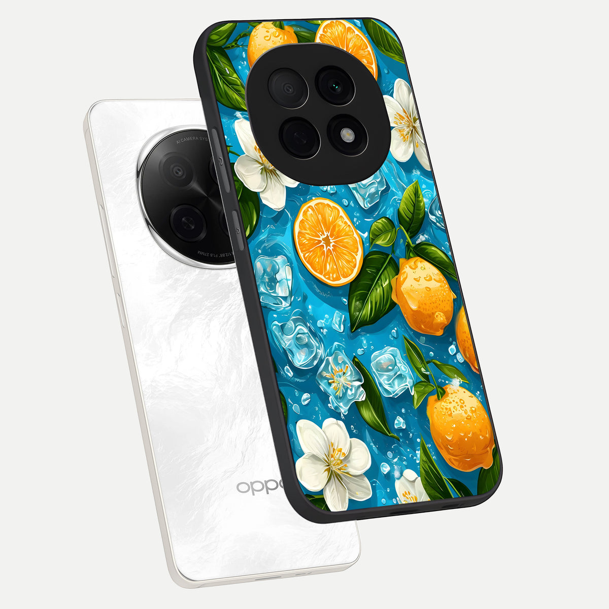  Ice Cube With Orange phone case For Oppo F29 Pro 5G showing premium glass back cover with detailed artwork