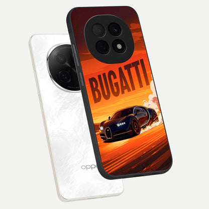  Inferno Bugatti Storm phone case For Oppo F29 Pro 5G showing premium glass back cover with detailed artwork