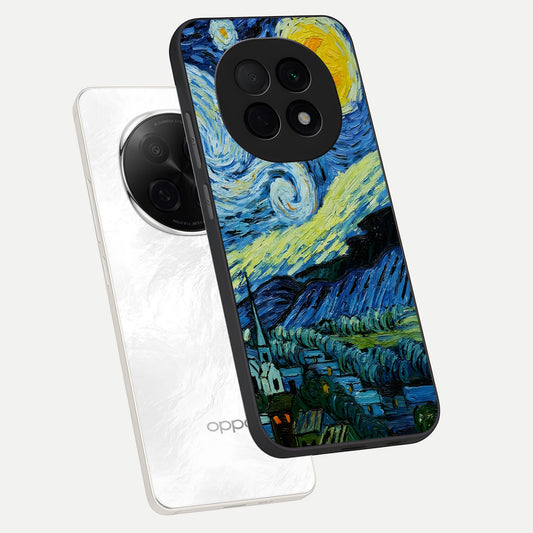  Inspired Van Gogh Art phone case For Oppo F29 Pro 5G showing premium glass back cover with detailed artwork
