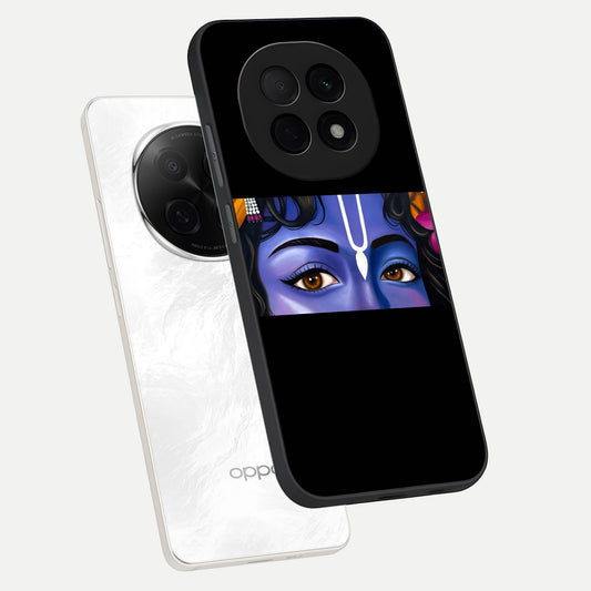  Krishna Eye phone case For Oppo F29 Pro 5G showing premium glass back cover with detailed artwork