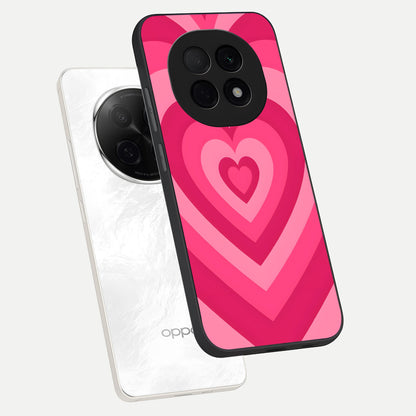  Layered Love Hearts phone case For Oppo F29 Pro 5G showing premium glass back cover with detailed artwork
