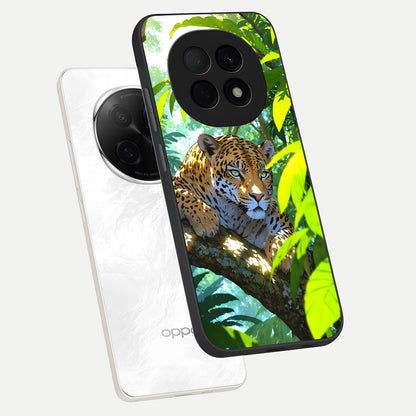  Leopard in Jungle phone case For Oppo F29 Pro 5G showing premium glass back cover with detailed artwork