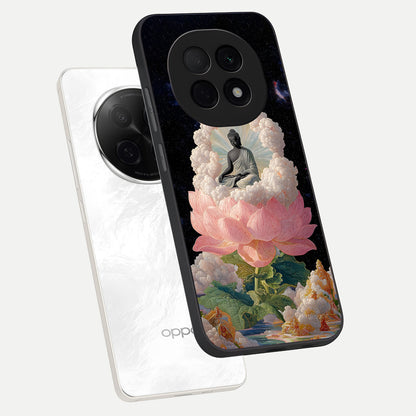  Lotus Divine Peace phone case For Oppo F29 Pro 5G showing premium glass back cover with detailed artwork