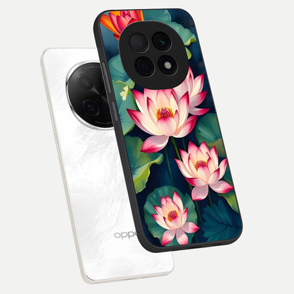  Lotus Dream Serenity phone case For Oppo F29 Pro 5G showing premium glass back cover with detailed artwork