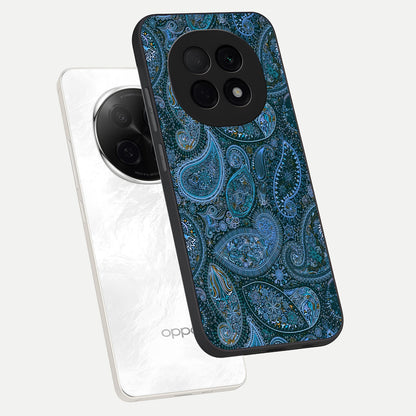  Midnight Paisley Glow phone case For Oppo F29 Pro 5G showing premium glass back cover with detailed artwork