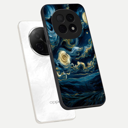  Midnight Sky Whirl phone case For Oppo F29 Pro 5G showing premium glass back cover with detailed artwork