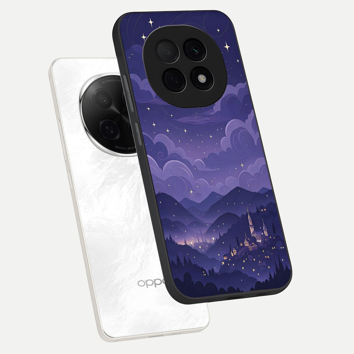  Minimal Night View phone case For Oppo F29 Pro 5G showing premium glass back cover with detailed artwork