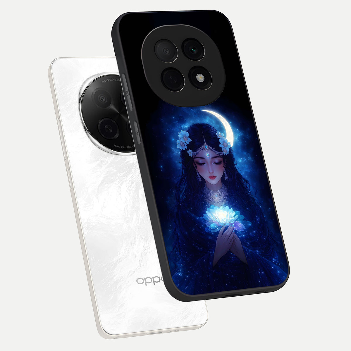  Mystic Moon Queen phone case For Oppo F29 Pro 5G showing premium glass back cover with detailed artwork