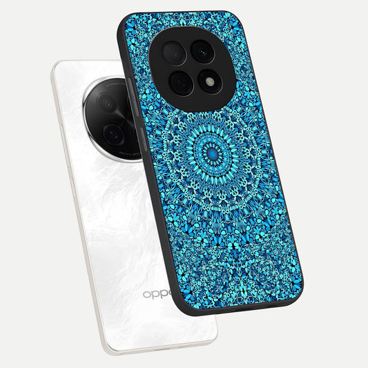  Ocean Bloom Mandala phone case For Oppo F29 Pro 5G showing premium glass back cover with detailed artwork