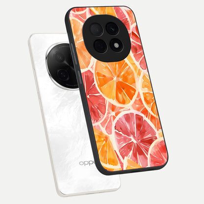  Orange Fruits Pattern phone case For Oppo F29 Pro 5G showing premium glass back cover with detailed artwork