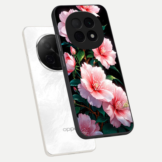  Peach Flower phone case For Oppo F29 Pro 5G showing premium glass back cover with detailed artwork