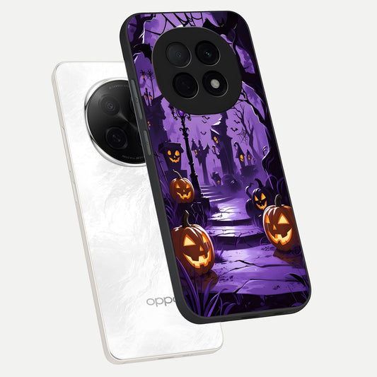  Pumpkin Patch Halloween phone case For Oppo F29 Pro 5G showing premium glass back cover with detailed artwork
