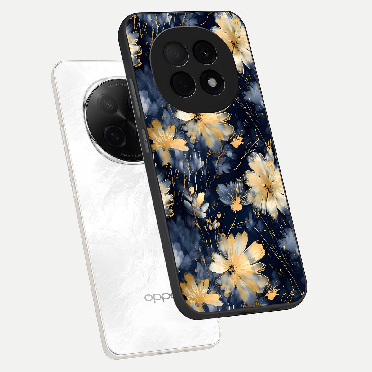  Royal Petal Dream phone case For Oppo F29 Pro 5G showing premium glass back cover with detailed artwork