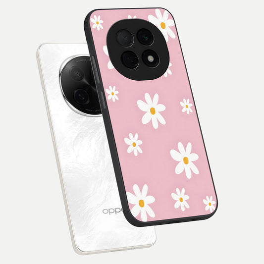  Soft Daisy Bliss phone case For Oppo F29 Pro 5G showing premium glass back cover with detailed artwork