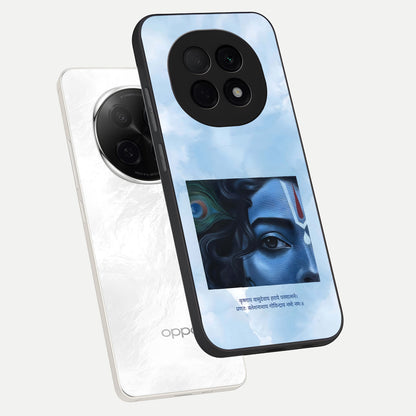  Spiritual Krishna phone case For Oppo F29 Pro 5G showing premium glass back cover with detailed artwork