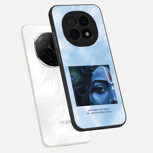  Spiritual Krishna phone case For Oppo F29 Pro 5G showing premium glass back cover with detailed artwork