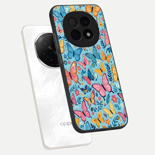  Spring Wing Garden phone case For Oppo F29 Pro 5G showing premium glass back cover with detailed artwork