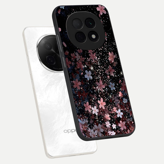  Starlit Flower Dreams phone case For Oppo F29 Pro 5G showing premium glass back cover with detailed artwork