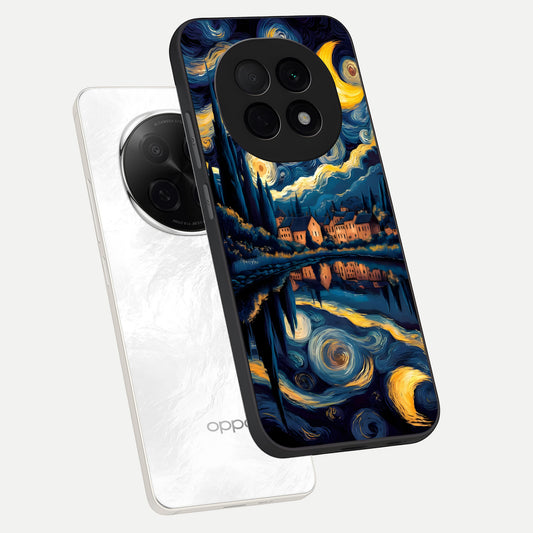  Starry Sky Serenity phone case For Oppo F29 Pro 5G showing premium glass back cover with detailed artwork