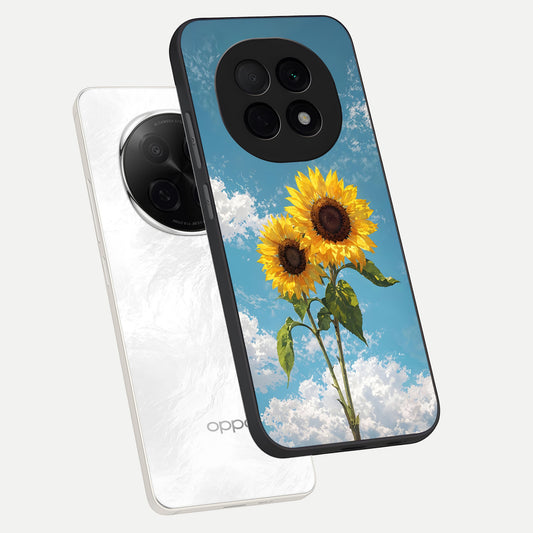  Sunlit Daisy Glow phone case For Oppo F29 Pro 5G showing premium glass back cover with detailed artwork