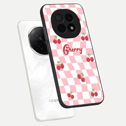  Sweet Cherry Vibes phone case For Oppo F29 Pro 5G showing premium glass back cover with detailed artwork