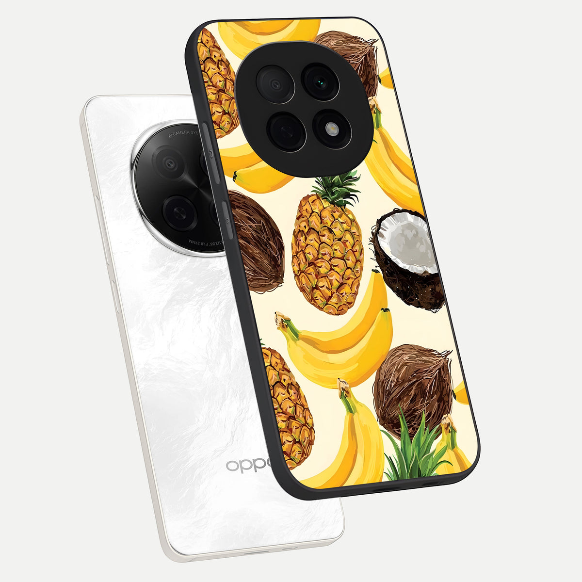  Tropical Fruit Mood phone case For Oppo F29 Pro 5G showing premium glass back cover with detailed artwork