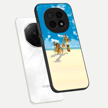  Tropical Fun Squad phone case For Oppo F29 Pro 5G showing premium glass back cover with detailed artwork