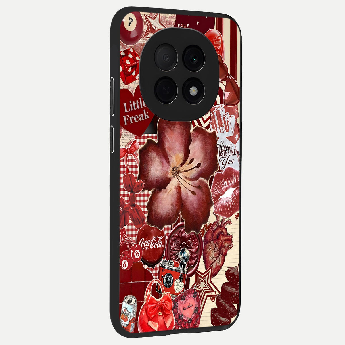 Aesthetic Little Freak back cover For Oppo F29 Pro 5G slim fit glass case with vibrant aesthetic design
