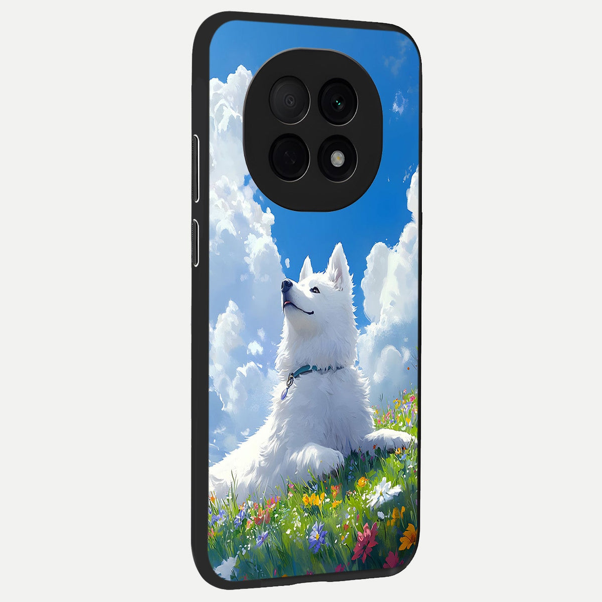  Blissful Cloud Pup back cover For Oppo F29 Pro 5G slim fit glass case with vibrant aesthetic design